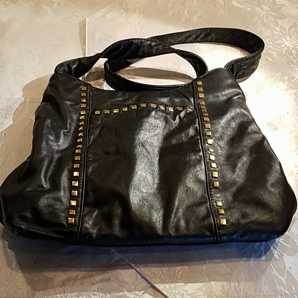 Dali black leather handbag